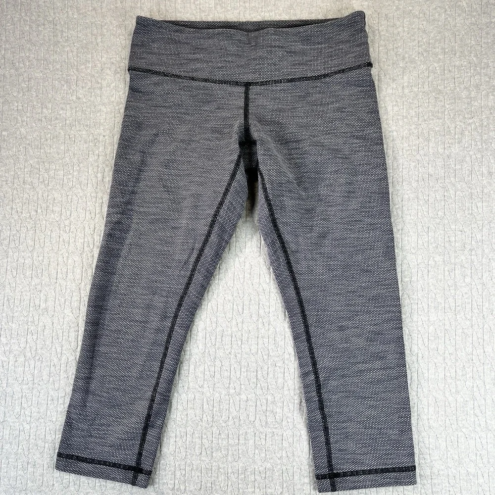 Lululemon yoga Leggings Womens Size 26 gray Bird's eye workout fitness Gym Pants
